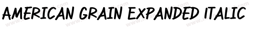 American Grain Expanded Italic字体转换
